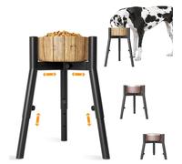 SHAINFUN Raised Dog Bowl Stand for Medium/Large/XL Breeds, Metal Tall Food Stand, Adjustable Wide 7-10.7" Heights 9.8-13.4",Strong Round Tubes Elevated Feeder(Bowl Not Included)