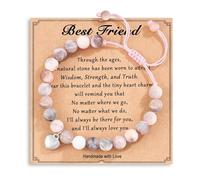 shaingle Natural Stone Healing Crystal Bracelets, Funny Gift for Teacher End of the Year, Natural Stone Best Bracelet Gift for Women Teen Girls (D)