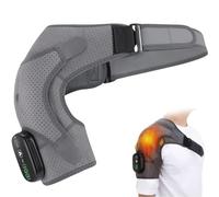 SHAIRMB 3 in 1 Shoulders Braces, Shoulder Heating Pad with Cold & Heat Mesh Bag, Rechargeable Heated Shoulder Wrap, for Rotator Cuff, Frozen Shoulder,Gray