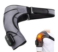 SHAIRMB 3 in 1 Shoulders Braces, Shoulder Heating Pad with Cold & Heat Mesh Bag, Rechargeable Heated Shoulder Wrap, for Rotator Cuff, Frozen Shoulder,Black+Gray