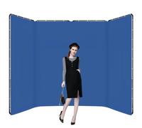 SHAIRMB 4×2.4m/13.1×7.9ft Large Screen Backdrop, Photography Background Support, Photo Backdrop Curtain for Professional Photography, Live Videos, Streaming Games,Blue