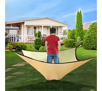 SHAIRMB Beige Sun Shade Sail, Rectangle Canopy Fabric Cloth Screen, UPF50 Canopy, Water and Air Permeable, UV Resistant, Easy Install & Durable, for Carport Patio Outdoor Garden,Beige,4 * 10m