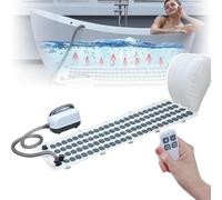 SHAIRMB Bubble Bath Massager Mat for Bathtub, Full Body Massage Mat with Remote, Electric Air Pump & Adjustable Bubble Settings, Fits Most Bathtubs Relaxation Spa,A