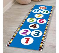 SHAIRMB Hopscotch Rug, Hop Scotch Inside Rug for Kids, Non-Slip and Durable Hopscotch Mat, for Bedrooms, Living Rooms, Daycare Centers, Preschools, Playrooms and Other Places,09,80 * 120cm