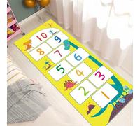 SHAIRMB Hopscotch Rug, Hop Scotch Inside Rug for Kids, Non-Slip and Durable Hopscotch Mat, for Bedrooms, Living Rooms, Daycare Centers, Preschools, Playrooms and Other Places,03,50 * 80cm