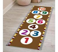 SHAIRMB Hopscotch Rug, Hop Scotch Inside Rug for Kids, Non-Slip and Durable Hopscotch Mat, for Bedrooms, Living Rooms, Daycare Centers, Preschools, Playrooms and Other Places,06,40 * 60cm