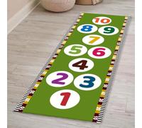 SHAIRMB Hopscotch Rug, Hop Scotch Inside Rug for Kids, Non-Slip and Durable Hopscotch Mat, for Bedrooms, Living Rooms, Daycare Centers, Preschools, Playrooms and Other Places,10,100 * 200cm