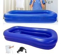 SHAIRMB Medical Inflatable Bathtub, Bedside Shower Kit, Adults PVC Bathtub with Water Bag, Portable Bathtub for the Elderly and Disabled or Injured Patient Bath in Bed,02