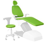 SHAIRMB Set of 4 Protective Full Dental Chair Cover, Waterproof PU Leather Dental Chair Seat Cover, Dental Chair Cover Protective Case, Elastic Waterproof Protective Case,Fruit Green