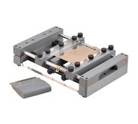 SHAIRMB Solder Paste Printing Table, Manual Small SMT Steel Mesh Screen Printing Station, with Scraper-Width 80mm, Adjustable Design, Precision Printing for PCB Assembly,150 * 150mm