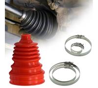 SHAIRMB Universal Split Boot Kit, Drive Shaft Boot Tool, with 4 Stainless Steel Clamps, Stretch DriveShaft Bellows Set, for Cars, Vans & SUVs Drive Shaft, Ball Head,Red