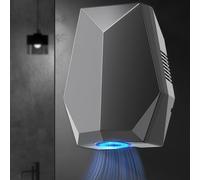 SHAIRMB Wall-Mounted Powerful Hand Dryer, Automatic Sensor& Quiet Bathroom Dryer with No-Drill Installation, Compact Design, for Bathroom, Home, Kitchen & Hotel,Grey