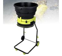 ShaiVrissian Electric Leaf Mulcher Bladeless,8000 Rpm Leaf Crusher with Wheels,Storage Bag,Adjustable Particle Size,Handles Wet/Dry Leaves,For Yard Cleanup,Composting noPowercord