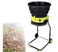 ShaiVrissian Electric Leaf Mulcher Shredder,Compost Shredder,Leaf Crusher with Wheels,8000 Rpm,Storage Bag,17:1 Reduction Ratio,For Yard Cleanup,Composting,Garden Waste noPowercord