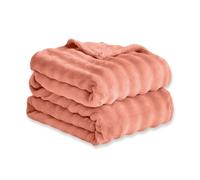 SHAIYOU Soft Warm Rabbit Plush Fleece Blankets, Soft Bubble Reversible Plush Warm Fleece Fluffy Blanket for Winter for Bed Couch Car Cozy (Pink,150 * 200cm)