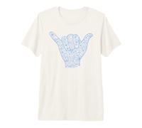 Shaka Hand Surf Hawaiian Aloha Minimalist Surfing Premium T-Shirt