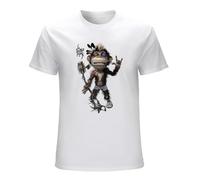 Shaka ponk Essential Men Cotton T-Shirt Short Sleeve White Clothes Tees M