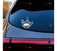 Shaka Sign Hang Loose California Bear Star Cali Sticker Decal Vinyl - 2 Pack White 10.2cm - for Car Boat Laptop Cup No Background Die-Cut 0212a5