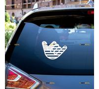 Shaka Sign Hang Loose US American Flag Sticker Decal Vinyl - 2 Pack White 10.2cm - for Car Boat Laptop Cup No Background Die-Cut