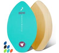 'Shaka' Skimboards with Colored EVA Grip Pad and High Gloss Clear Coat | Wooden Skim Board with Grip Pad for Kids and Adults | Choose from 3 Sizes and Traction Pad Color