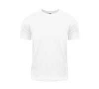 Shaka Wear Men's Active Premium Cotton Basic Short Sleeve T Shirt 5.8oz S~5XL - White - Large