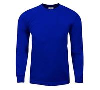 Shaka Wear Men's Cotton T-Shirt - Max Heavyweight 7 Ounce Long Sleeve Crew Neck Plain Tee Top Tshirts Regular Big Tall Size, Royal, Medium