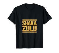 Shaka Zulu Funny Saying Gold Distressed Stripes T-Shirt