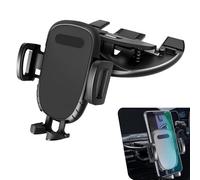 Shakas CD Slot Car Phone Holder, Shock Absorbing Mute Auto Lock Button Adjustable CD Port Clip Navigation Mount, 360 Degree Gimbal Assisted Travel Accessory, Universal for Most Cars (Black)