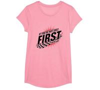 Shake and Bake First Last Racing Fan Motivational Quote T-Shirt, Girls, Pink, Small
