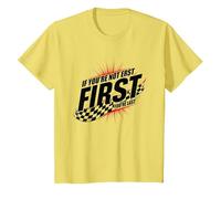 Shake and Bake First Last Racing Fan Motivational Quote T-Shirt, Kids, Lemon, 3 Years
