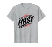 Shake and Bake First Last Racing Fan Motivational Quote T-Shirt, Men, Heather Grey, S