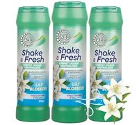 Shake and Vac Carpet Freshener Powder | Carpet Odour Neutraliser & Deodoriser | Pet Friendly Carpet Cleaner Powder for Vacuuming, Rugs, Mattresses & Upholstery | Pack of 3 x 500g (Lily Blossom)