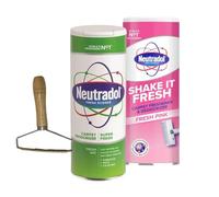 Shake and Vac Carpet Freshener Powder for Odor Removal & Long-Lasting Freshness | Neutradol Fresh Science & Superfresh Deodorizer Bundle - 350g Each + Manual Lint Remover Tool
