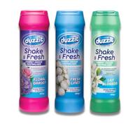 Shake & Fresh Carpet Freshener and Odour Neutraliser Set of 3 Assorted Scents (Fresh Linen, Lily Blossom, Floral Garden), 500g Each, Carpet Deodorizer Powder by Great British Home