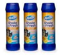Duzzit Shake & Fresh Carpet Freshener Powder in Pet Fresh - Pack of 3 x 500g Carpet Cleaner Powder Bundle by Great British Home