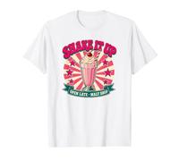 Shake It Up Retro Milkshake Malt Shop Diner Tee Value Graphic T-Shirt, Men, White, M