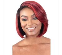 Shake-N-Go Organique Synthetic HD Lace Front Bob Life Wig - ZIA (Color:1B OFF BLACK)