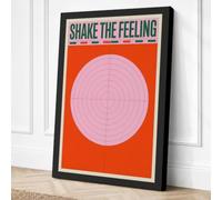 Shake The Feeling Retro Canvas Wall Art Print 18x12 Inch (46 x 30 cm)