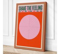 Shake The Feeling Retro Canvas Wall Art Print 18x12 Inch (46 x 30 cm)