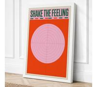 Shake The Feeling Retro Canvas Wall Art Print 18x12 Inch (46 x 30 cm)
