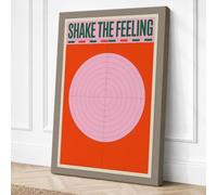 Shake The Feeling Retro Canvas Wall Art Print 18x12 Inch (46 x 30 cm)