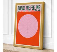 Shake The Feeling Retro Canvas Wall Art Print 18x12 Inch (46 x 30 cm)