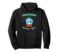 Shake Up Some Holiday Magic - Cozy Winter Snow Globe Design Pullover Hoodie