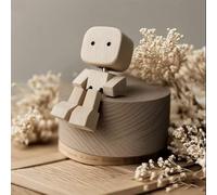 Shake Wooden Doll, Shake Wooden Doll Car Air Freshener, 3.2-inch Handmade Shaking Car Ornament, Suitable for Travel, Commuting and Home Use as a Fun Dashboard Ornament (B-2PC)