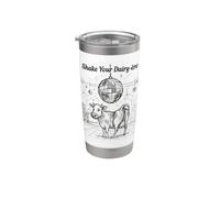 Shake Your Dairy-ere Dancing Cow Disco Farmer Stainless Steel Insulated Tumbler