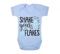 Shake Your Flakes Snowman Baby Grow Vest, 0-3 Months, Pastel Blue