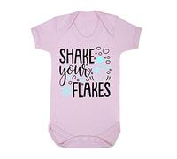 Shake Your Flakes Snowman Baby Grow Vest, 3-6 Months, Pastel Pink