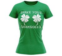 Shake Your Shamrocks T Shirt Womens St Patricks Day Irish Paddys Day Ireland Top Tee, XXL, Irish Green