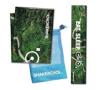 SHAKEitCOOL Original Cooling Towel - Instant Heat Relief, Soft & Versatile - Perfect for Sports, Outdoor Activities & Hot Work Environments - Reusable & Easy to Clean - Eat.Sleep.Bike