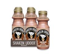 Shaken Udder Chocolush Milkshake,8 x 330ml,Made with Belgian Chocolate,High in Calcium & Protein,Less Than 5% Added Sugar,Vegetarian & Gluten-Free
